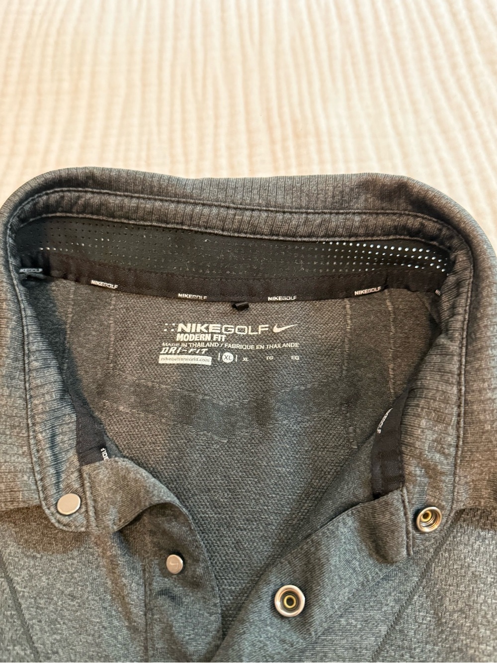 Nike Men's Modern Fit Heathered Charcoal Shirt Jacket